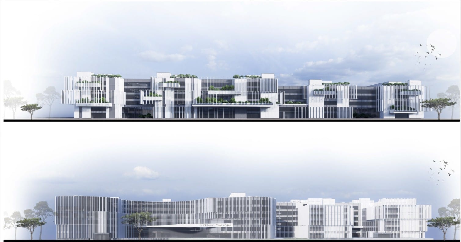 Novi KBC Osijek – projekt vrijedan 715 milijuna eura s modernim pročeljima i zelenim terasama