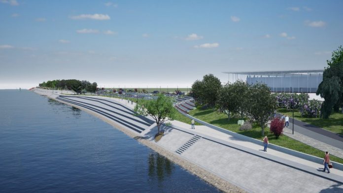 Biciklistička staza i pješačka zona u sklopu nove šetnice uz Dravu