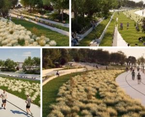 Vizualizacija novog produžetka osječke rive uz rijeku Dravu