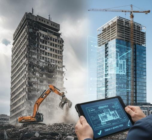 Što donose novi Zakoni o gradnji i prostornom uređenju? Usporedba rušenja nebodera Vjesnik i modernog planiranja uz digitalnu eDozvolu i Zakon o gradnji 2026
